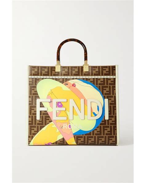 fendi large shopper tote|fendi sunshine tote small.